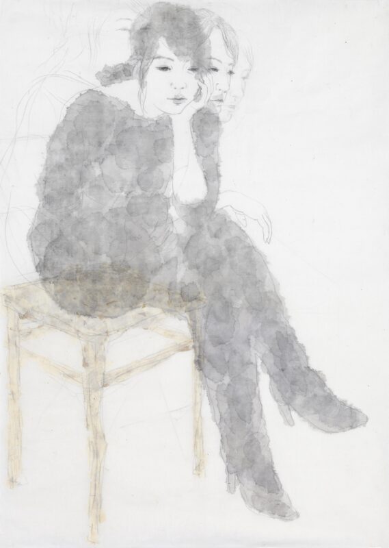 김현정, 생각이 모여 나를 이루다, 2009, 한지 위에 수묵담채, 95x65cm