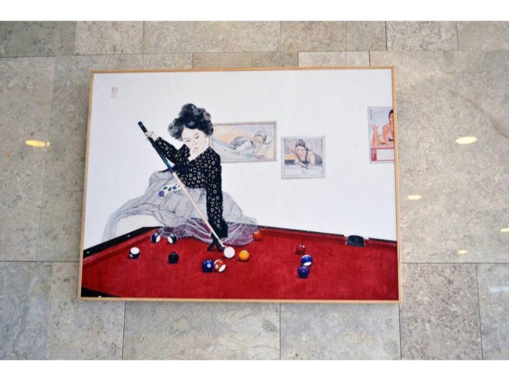 Art inspiration in TOSCANA Jeju 한국화가 김현정 展, 호텔 토스카나 메인 로비 전시장 전경